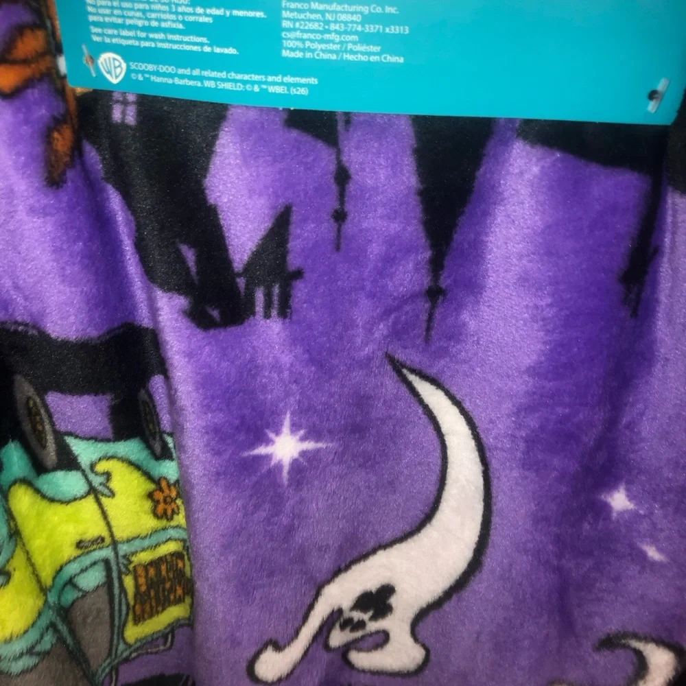 💜 Scooby-Doo Halloween Plush Throw Blanket -